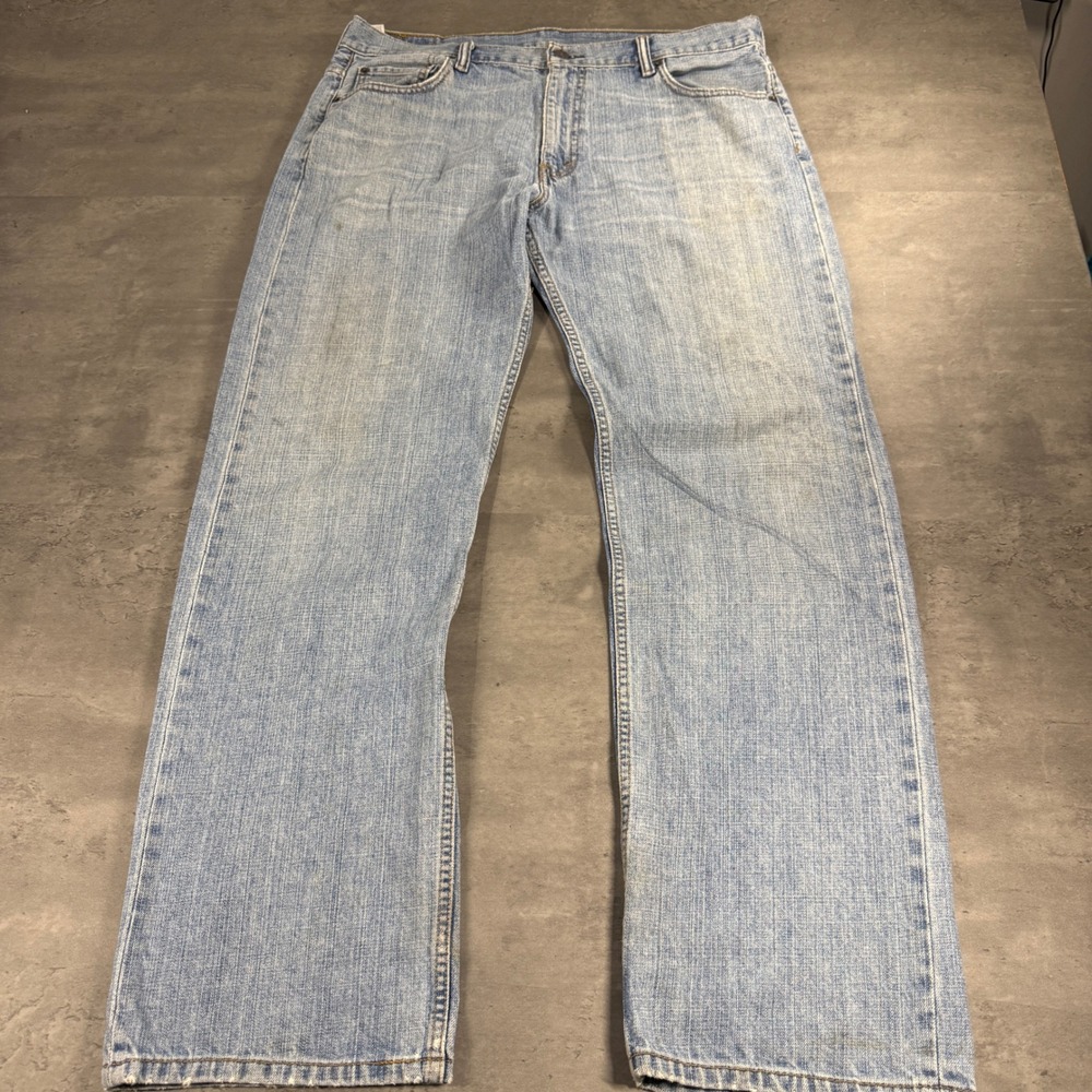 Levis 569 Jeans‎ Mens 36x34 Fit 37x33 Baggy Faded Light Wash Blue Denim Cotton